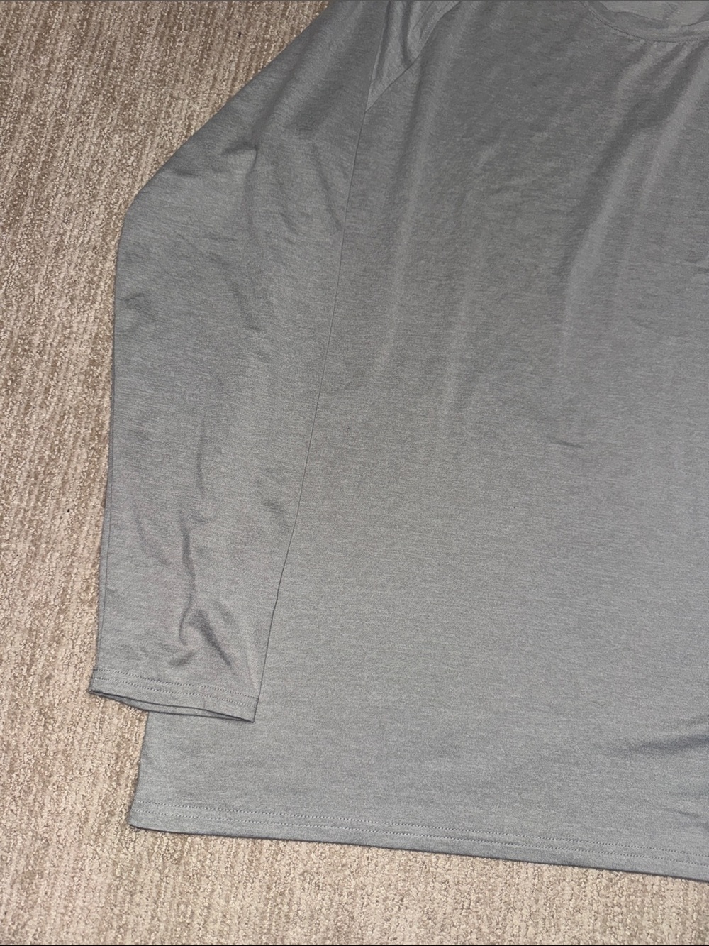 Quince Mens XXL Heather Gray Flowknit Breeze Performance Long Sleeve Athletic T - Picture 9 of 10